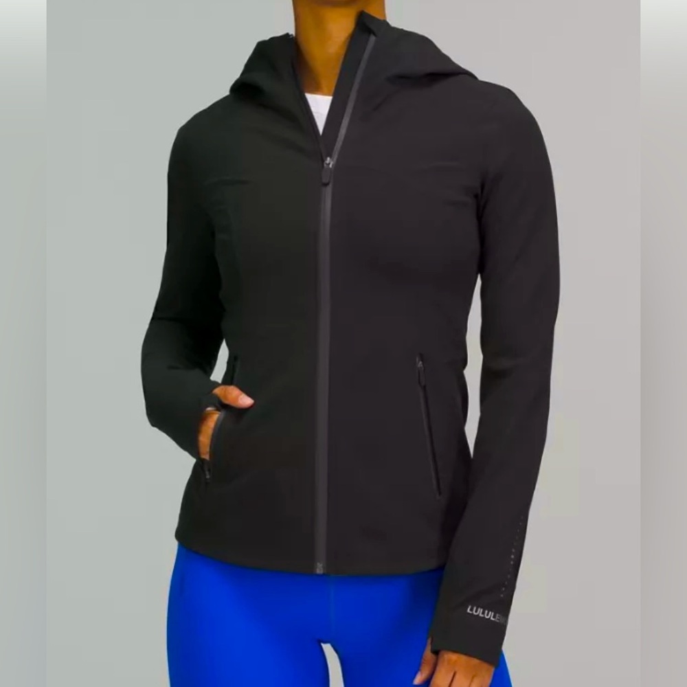 Lululemon Stretch Slim-Fit Running Jacket - Black - Size 12